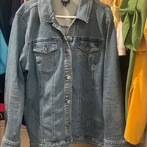 INC International Concepts Medium Wash Denim Jacket